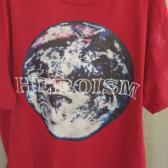 Ksubi X Nordstrom Heroism Tee Shirt Size XL Top Men's Red Cotton Short Sleeve - Picture 2 of 11